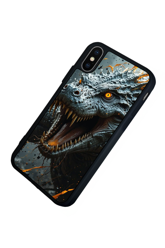 iPhone X/ XS Uyumlu T-ReiPhone X/ XS Tasarımlı Glossy Premium Kılıf