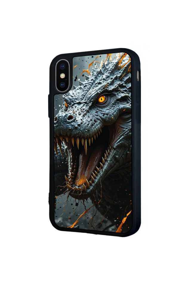 iPhone X/ XS Uyumlu T-ReiPhone X/ XS Tasarımlı Glossy Premium Kılıf