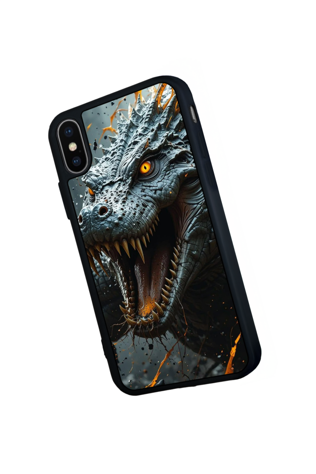 iPhone X/ XS Uyumlu T-ReiPhone X/ XS Tasarımlı Glossy Premium Kılıf