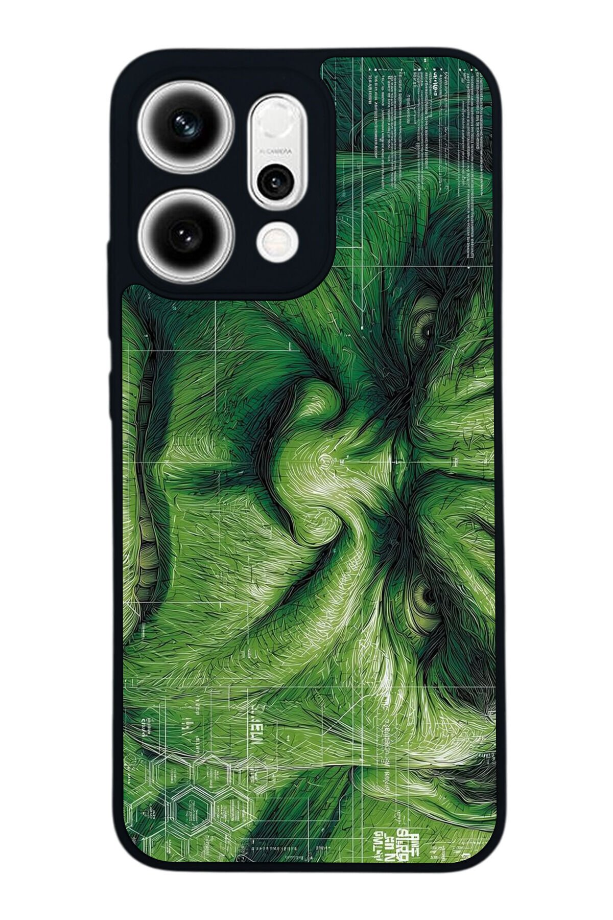 Oppo Reno 14 Uyumlu Hulk Tasarımlı Glossy Premium Kılıf