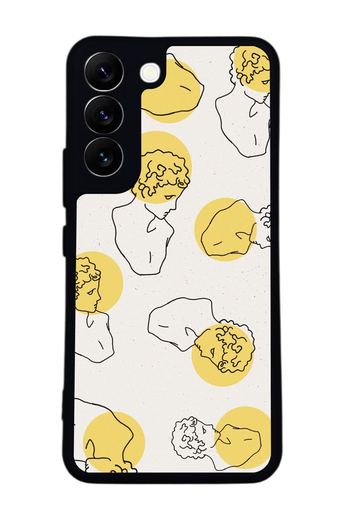 Samsung Galaxy S22 Uyumlu Line Art Tasarımlı Glossy Premium Kılıf