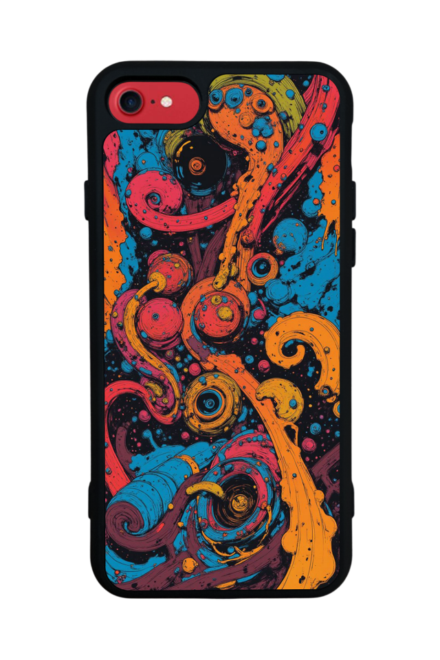 iPhone 7 Uyumlu Abstract Tasarımlı Glossy Premium Kılıf