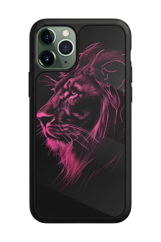 iPhone 11 Pro Max Uyumlu Aslan Tasarımlı Glossy Premium Kılıf
