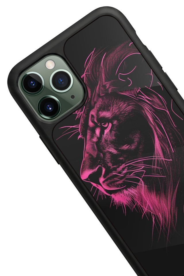 iPhone 11 Pro Max Uyumlu Aslan Tasarımlı Glossy Premium Kılıf