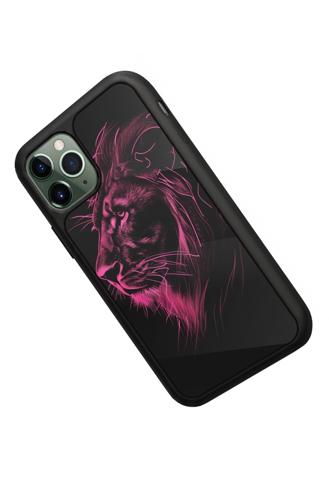 iPhone 11 Pro Max Uyumlu Aslan Tasarımlı Glossy Premium Kılıf