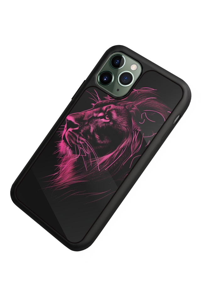 iPhone 11 Pro Max Uyumlu Aslan Tasarımlı Glossy Premium Kılıf