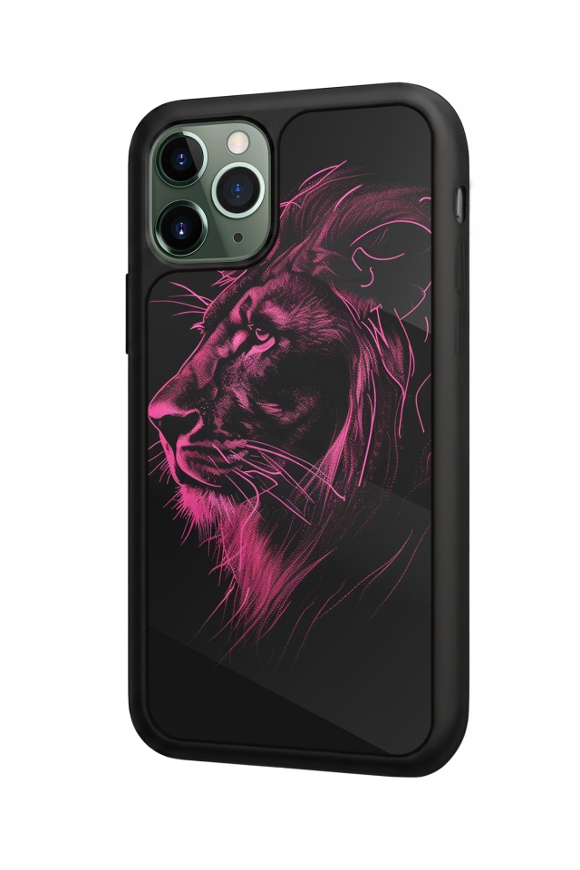 iPhone 11 Pro Max Uyumlu Aslan Tasarımlı Glossy Premium Kılıf