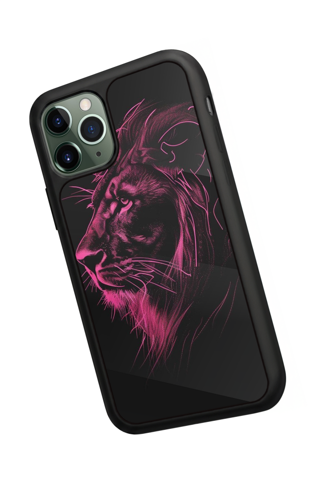 iPhone 11 Pro Max Uyumlu Aslan Tasarımlı Glossy Premium Kılıf