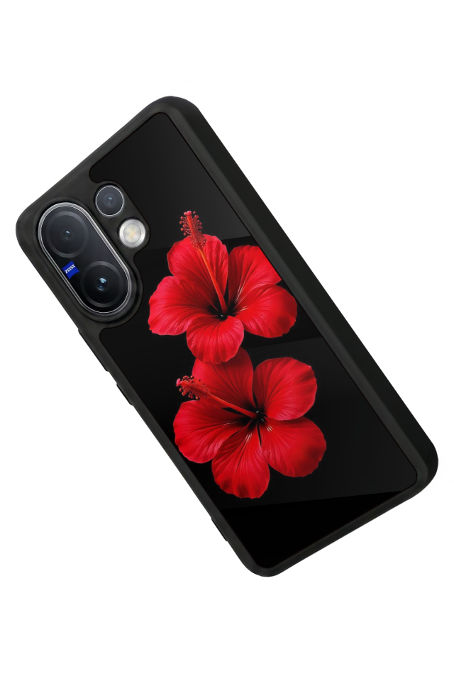 Vivo V60 Uyumlu Cicek Tasarımlı Glossy Premium Kılıf