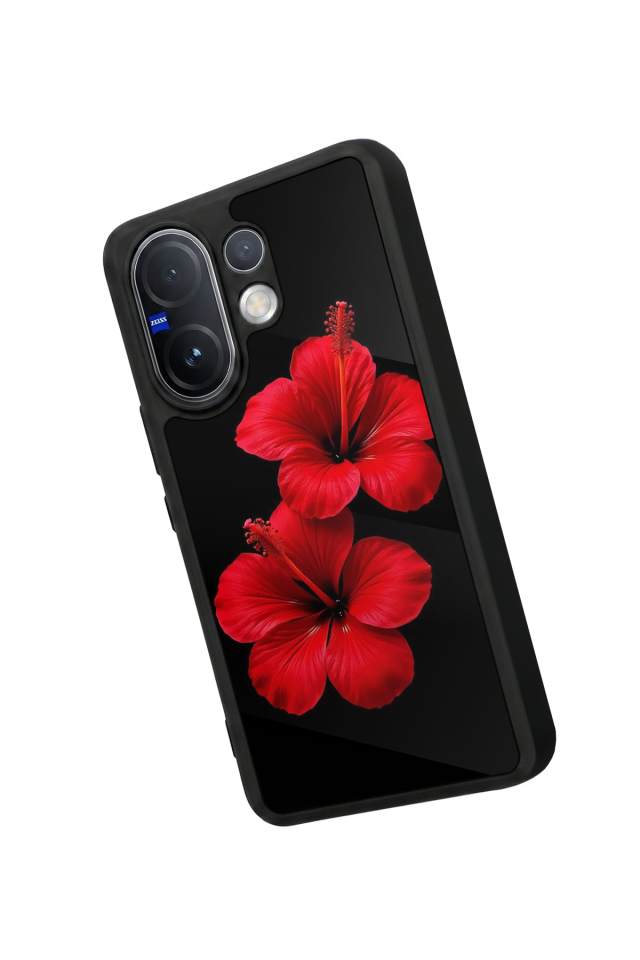 Vivo V60 Uyumlu Cicek Tasarımlı Glossy Premium Kılıf