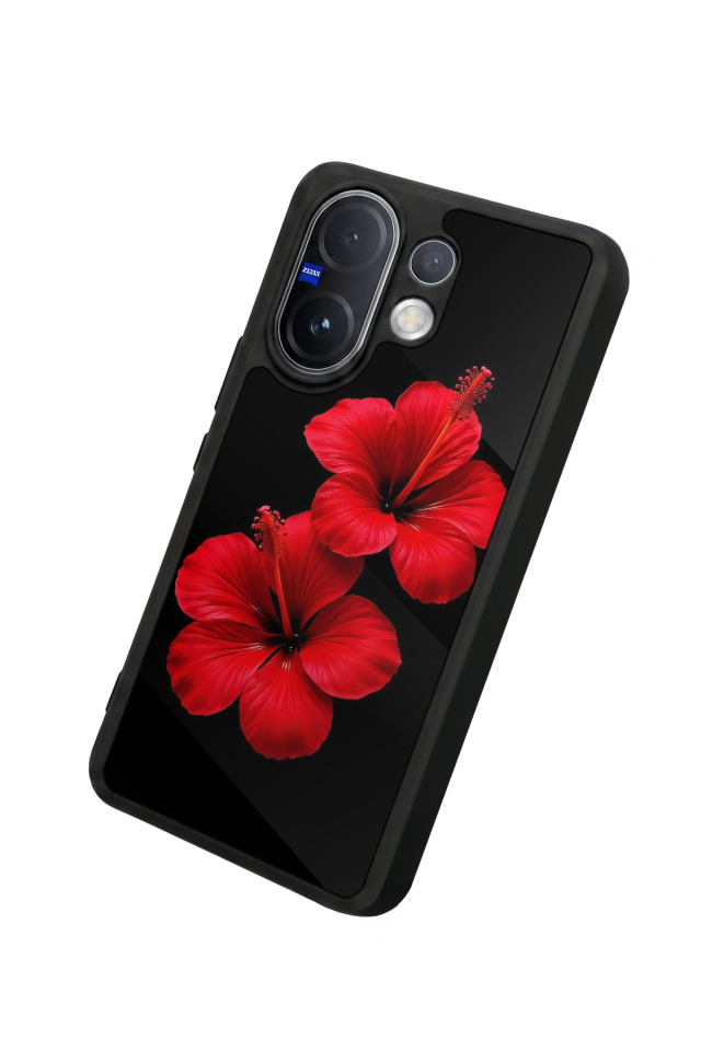 Vivo V60 Uyumlu Cicek Tasarımlı Glossy Premium Kılıf