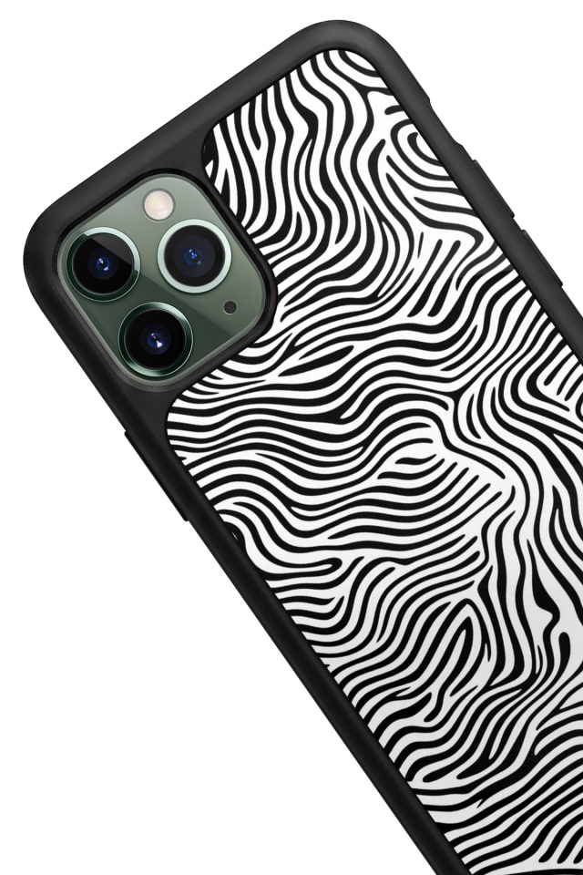 iPhone 11 Pro Uyumlu Çizgi Sanatı Tasarımlı Glossy Premium Kılıf