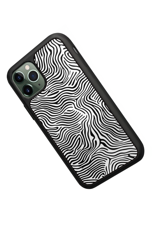 iPhone 11 Pro Uyumlu Çizgi Sanatı Tasarımlı Glossy Premium Kılıf