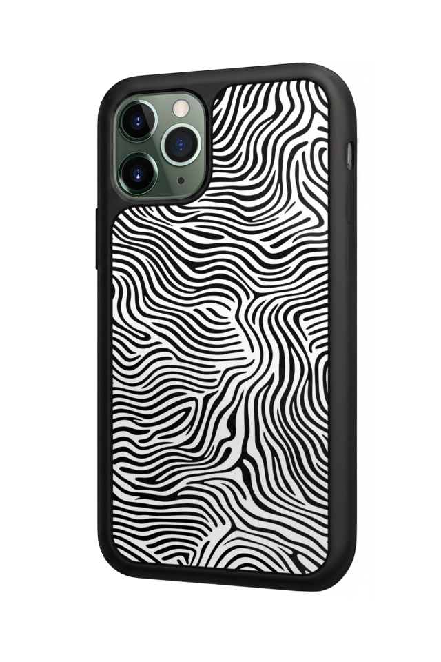 iPhone 11 Pro Uyumlu Çizgi Sanatı Tasarımlı Glossy Premium Kılıf