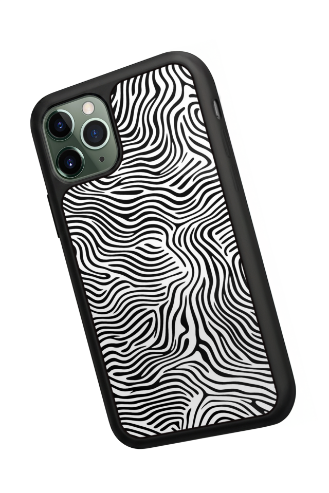 iPhone 11 Pro Uyumlu Çizgi Sanatı Tasarımlı Glossy Premium Kılıf