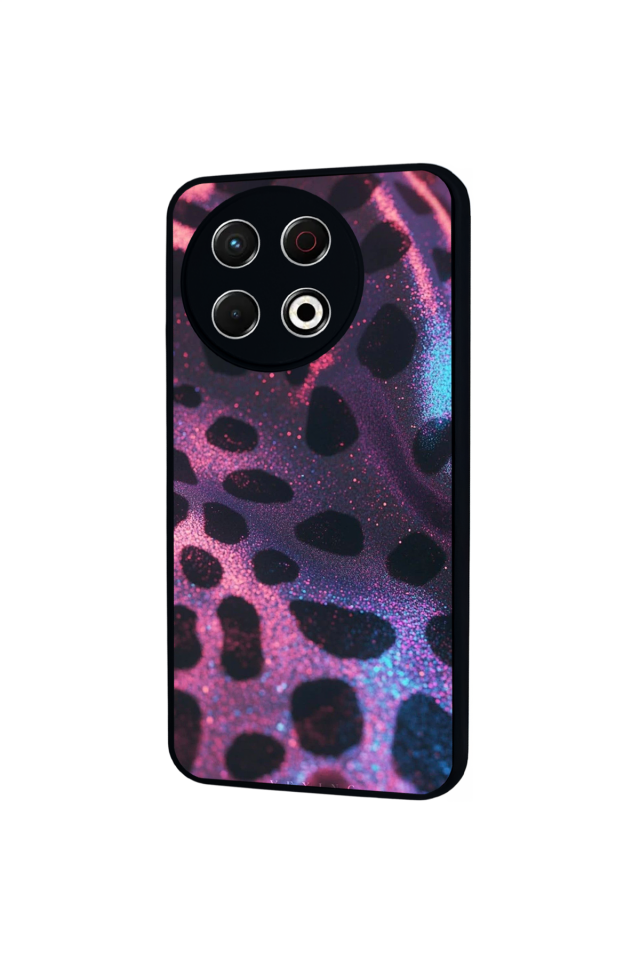 Tecno Spark 30 Pro Uyumlu Hologram Leopar Tasarımlı Glossy Premium Kılıf