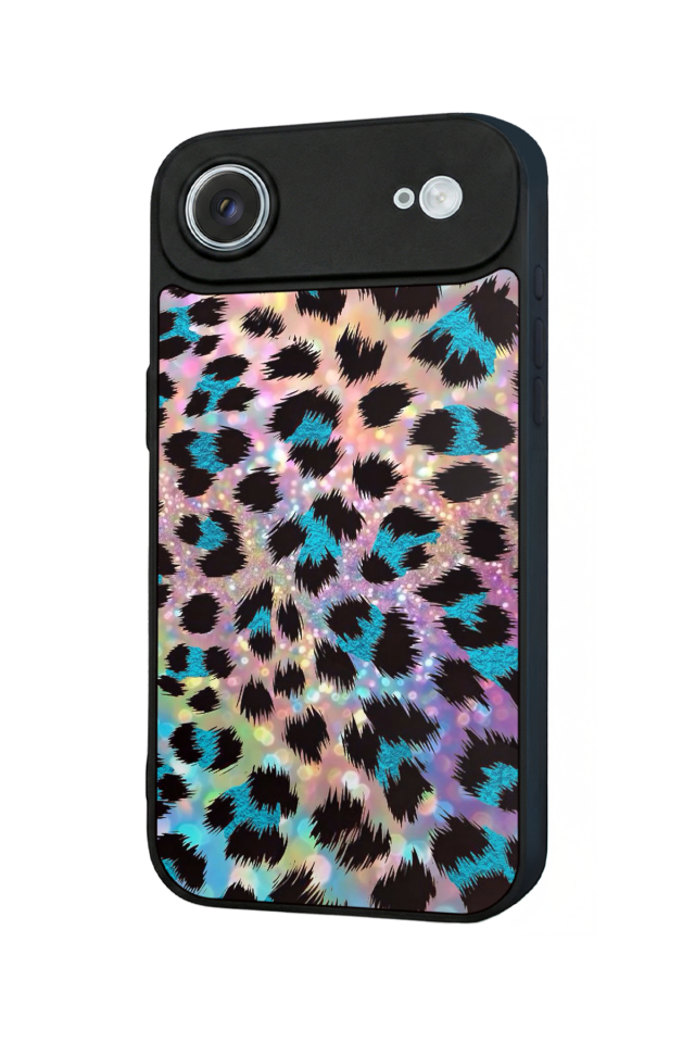 iPhone 17 Air Uyumlu Hologram Leopar Tasarımlı Glossy Premium Kılıf