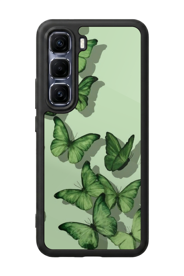 Infinix Hot 60 Pro Plus Uyumlu Kelebek Tasarımlı Glossy Premium Kılıf