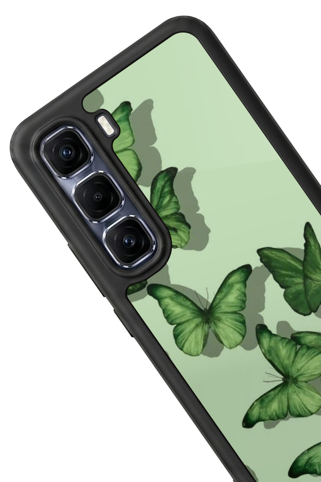 Infinix Hot 60 Pro Plus Uyumlu Kelebek Tasarımlı Glossy Premium Kılıf