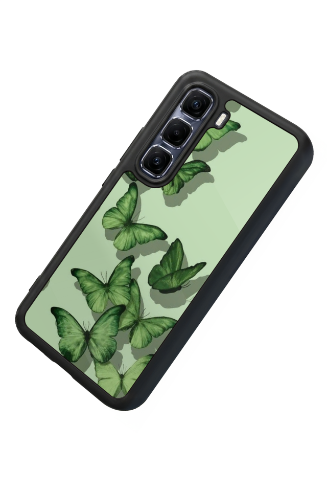 Infinix Hot 60 Pro Plus Uyumlu Kelebek Tasarımlı Glossy Premium Kılıf