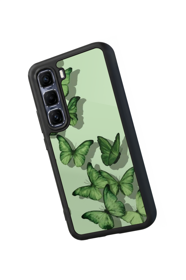 Infinix Hot 60 Pro Plus Uyumlu Kelebek Tasarımlı Glossy Premium Kılıf