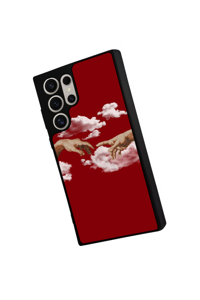 Samsung Galaxy S22 Ultra Uyumlu Kirmizi Tasarımlı Glossy Premium Kılıf