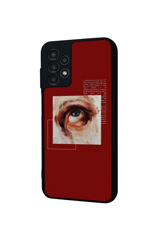 Samsung Galaxy A23 Uyumlu Kirmizi Tasarımlı Glossy Premium Kılıf