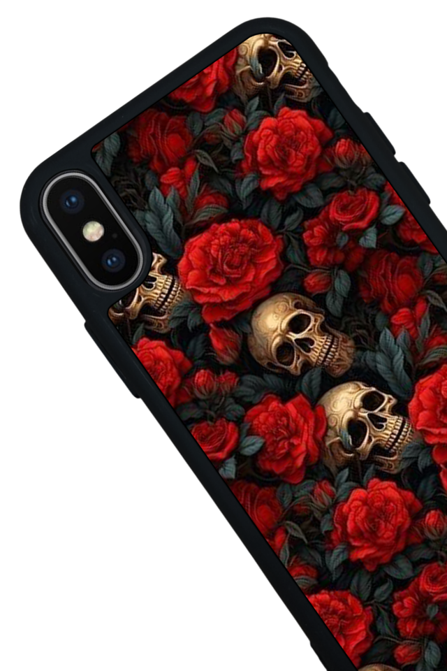 iPhone X/ XS Uyumlu KuruKafa Tasarımlı Glossy Premium Kılıf