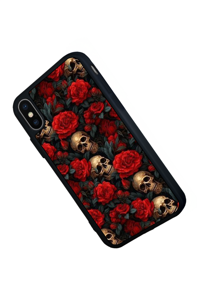 iPhone X/ XS Uyumlu KuruKafa Tasarımlı Glossy Premium Kılıf