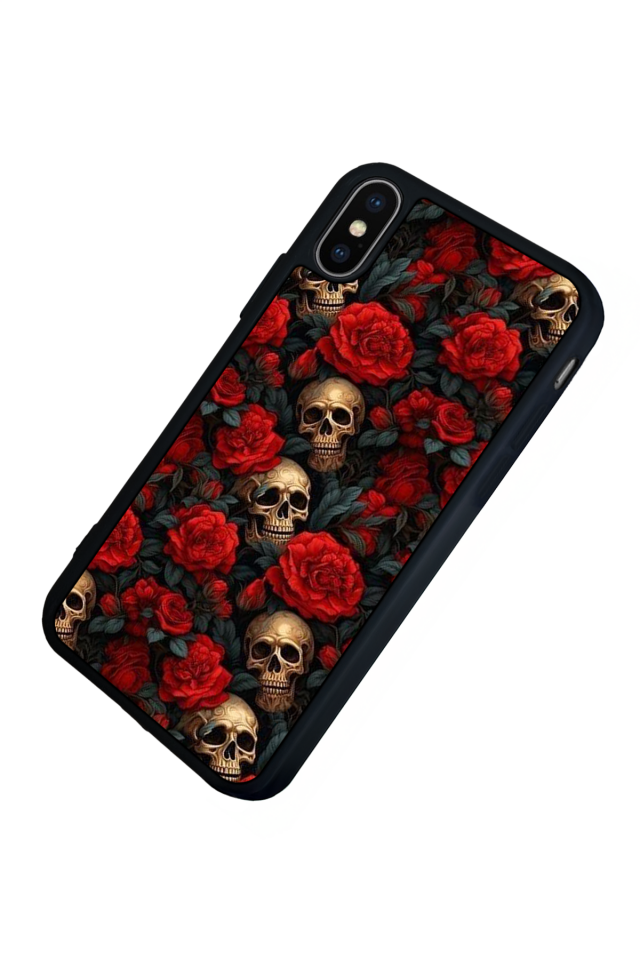 iPhone X/ XS Uyumlu KuruKafa Tasarımlı Glossy Premium Kılıf