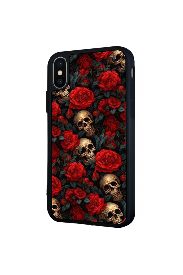 iPhone X/ XS Uyumlu KuruKafa Tasarımlı Glossy Premium Kılıf