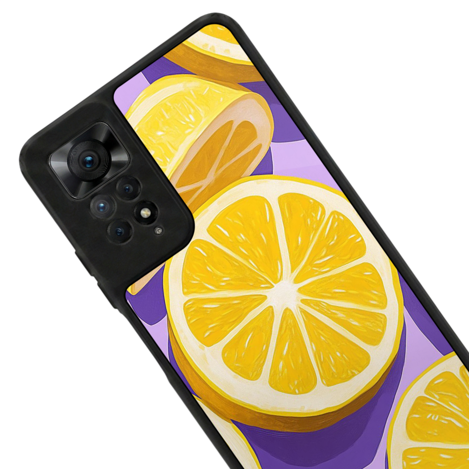 Xiaomi Redmi Note 12 Pro Uyumlu Limon Tasarımlı Glossy Premium Kılıf
