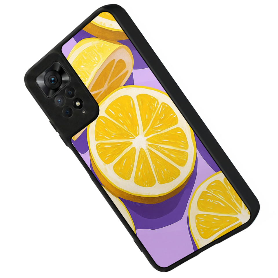 Xiaomi Redmi Note 12 Pro Uyumlu Limon Tasarımlı Glossy Premium Kılıf