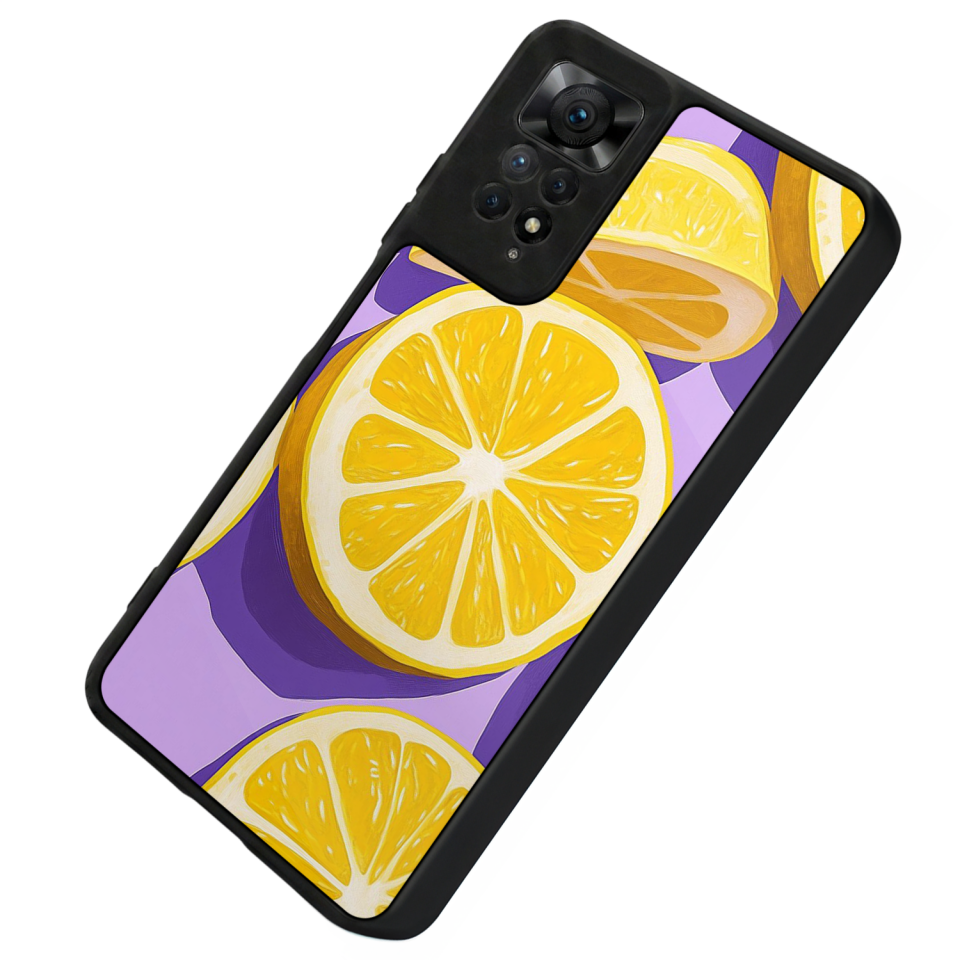 Xiaomi Redmi Note 12 Pro Uyumlu Limon Tasarımlı Glossy Premium Kılıf