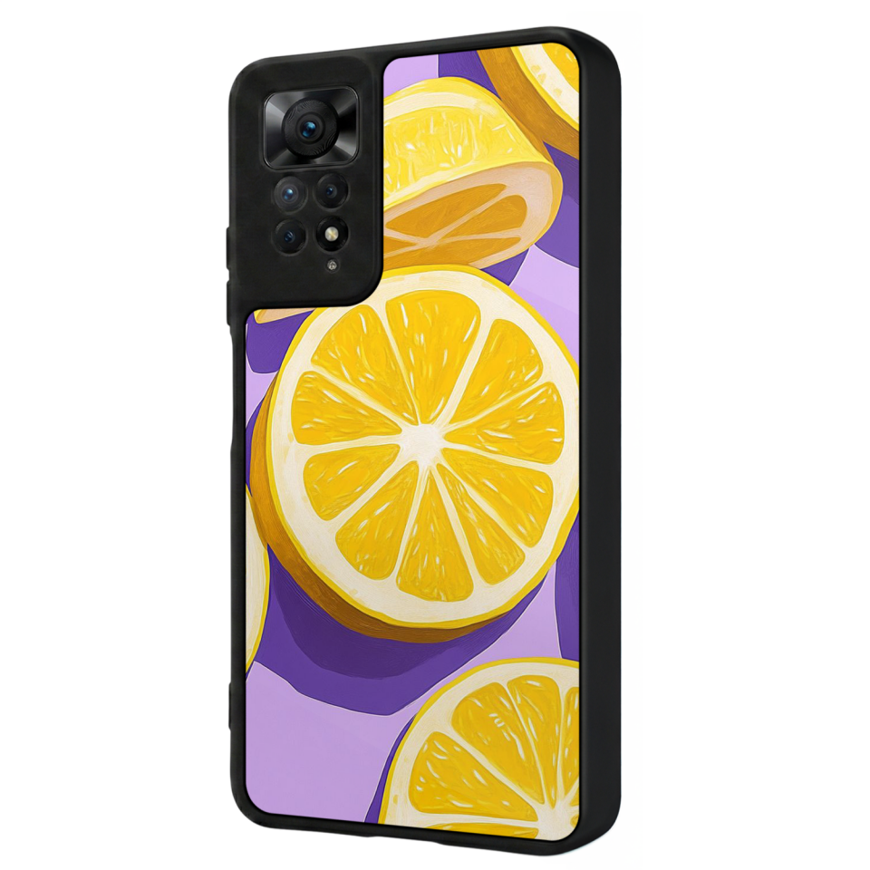 Xiaomi Redmi Note 12 Pro Uyumlu Limon Tasarımlı Glossy Premium Kılıf