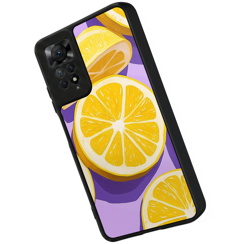 Xiaomi Redmi Note 12 Pro Uyumlu Limon Tasarımlı Glossy Premium Kılıf