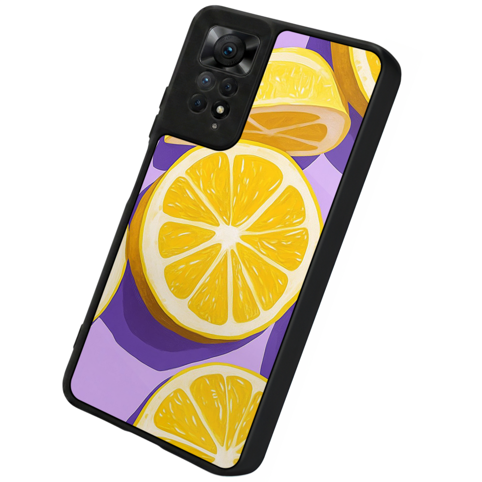 Xiaomi Redmi Note 12 Pro Uyumlu Limon Tasarımlı Glossy Premium Kılıf