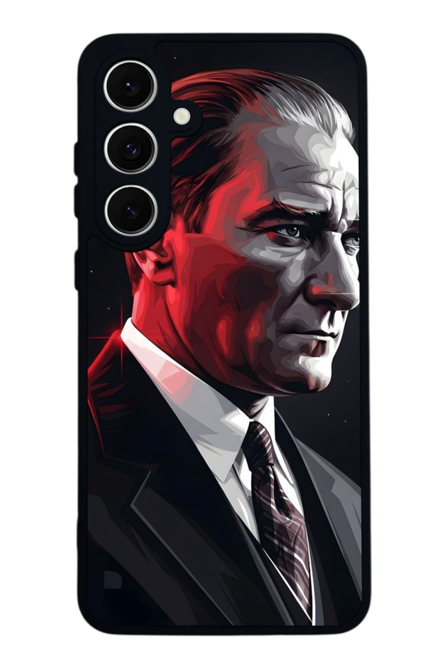 Samsung Galaxy S24 FE Uyumlu Mustafa Kemal Ataturk Tasarımlı Glossy Premium Kılıf