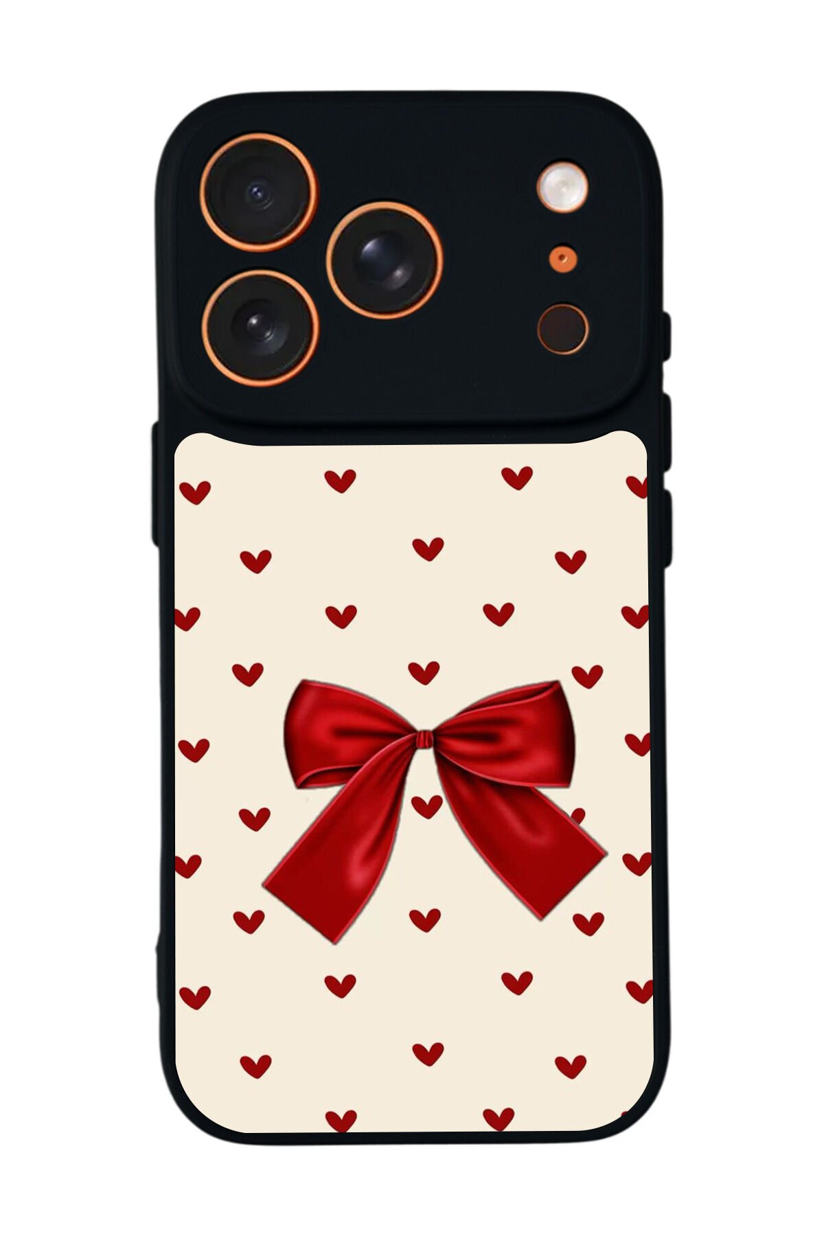 iPhone 17 Pro Max Uyumlu Kurdele Tasarımlı Glossy Premium Kılıf