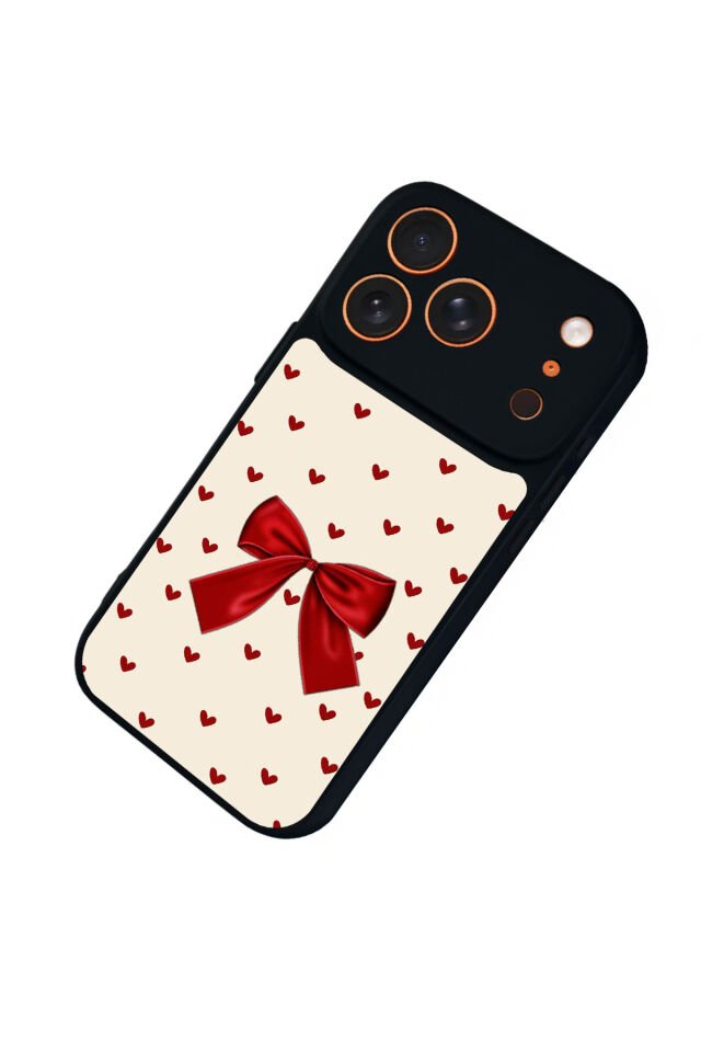 iPhone 17 Pro Max Uyumlu Kurdele Tasarımlı Glossy Premium Kılıf