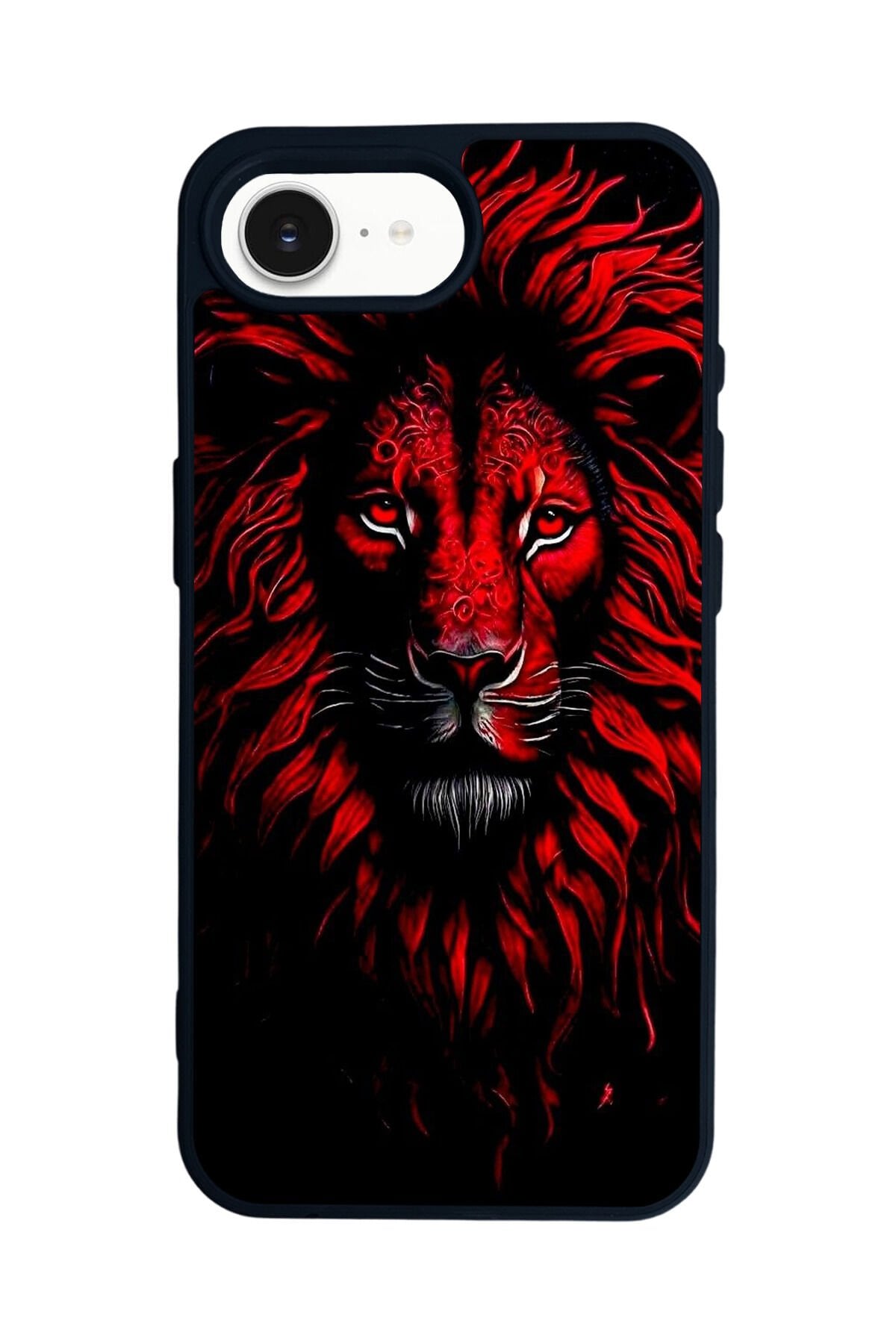 iPhone 16E Uyumlu Aslan Tasarımlı Glossy Premium Kılıf