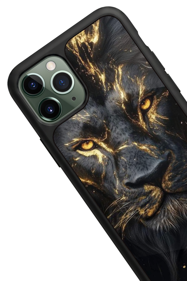 iPhone 11 Pro Max Uyumlu Aslan Tasarımlı Glossy Premium Kılıf