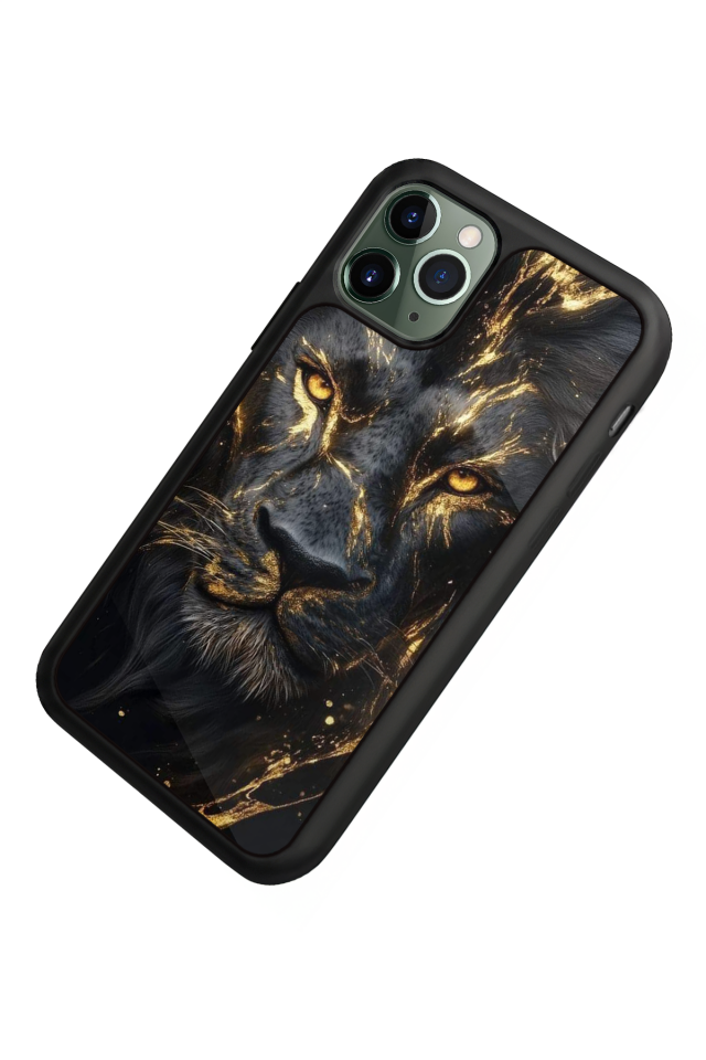 iPhone 11 Pro Max Uyumlu Aslan Tasarımlı Glossy Premium Kılıf