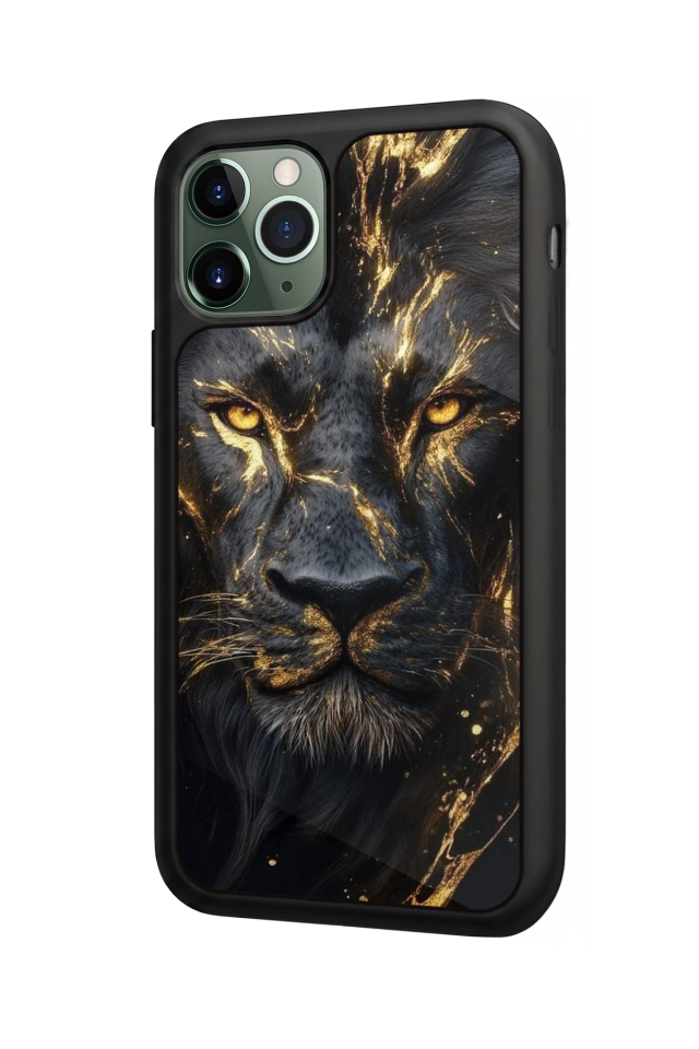 iPhone 11 Pro Max Uyumlu Aslan Tasarımlı Glossy Premium Kılıf
