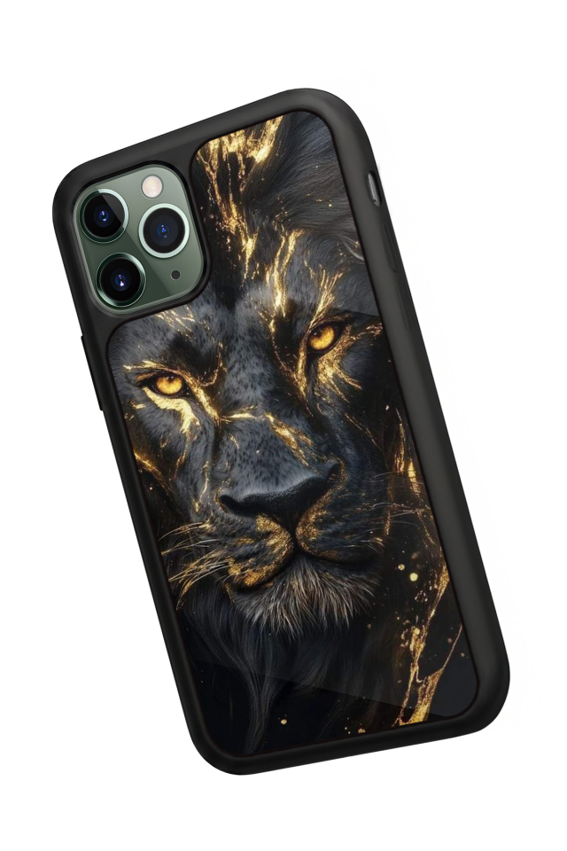 iPhone 11 Pro Max Uyumlu Aslan Tasarımlı Glossy Premium Kılıf
