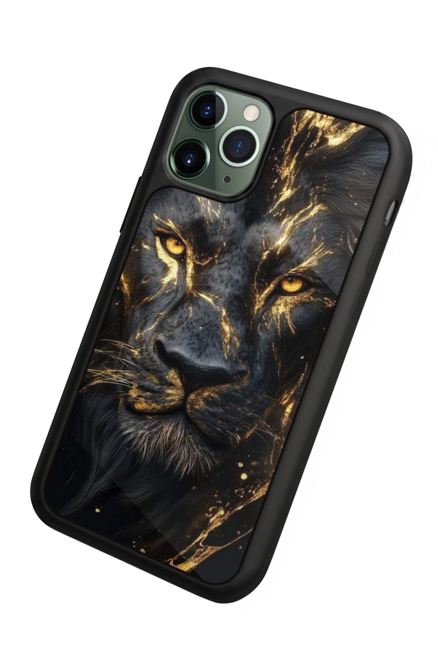 iPhone 11 Pro Max Uyumlu Aslan Tasarımlı Glossy Premium Kılıf