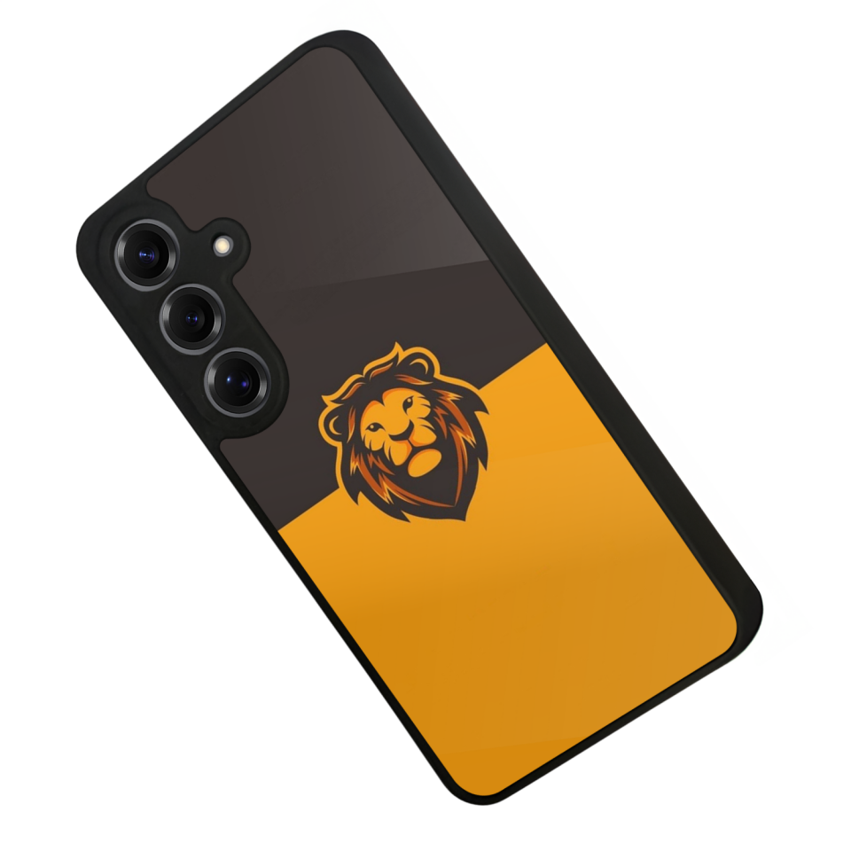 Samsung Galaxy S25 Uyumlu Aslan Tasarımlı Glossy Premium Kılıf