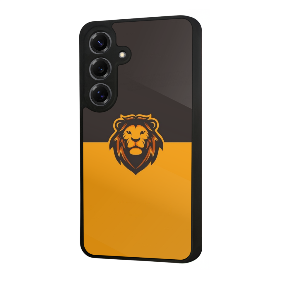 Samsung Galaxy S25 Uyumlu Aslan Tasarımlı Glossy Premium Kılıf