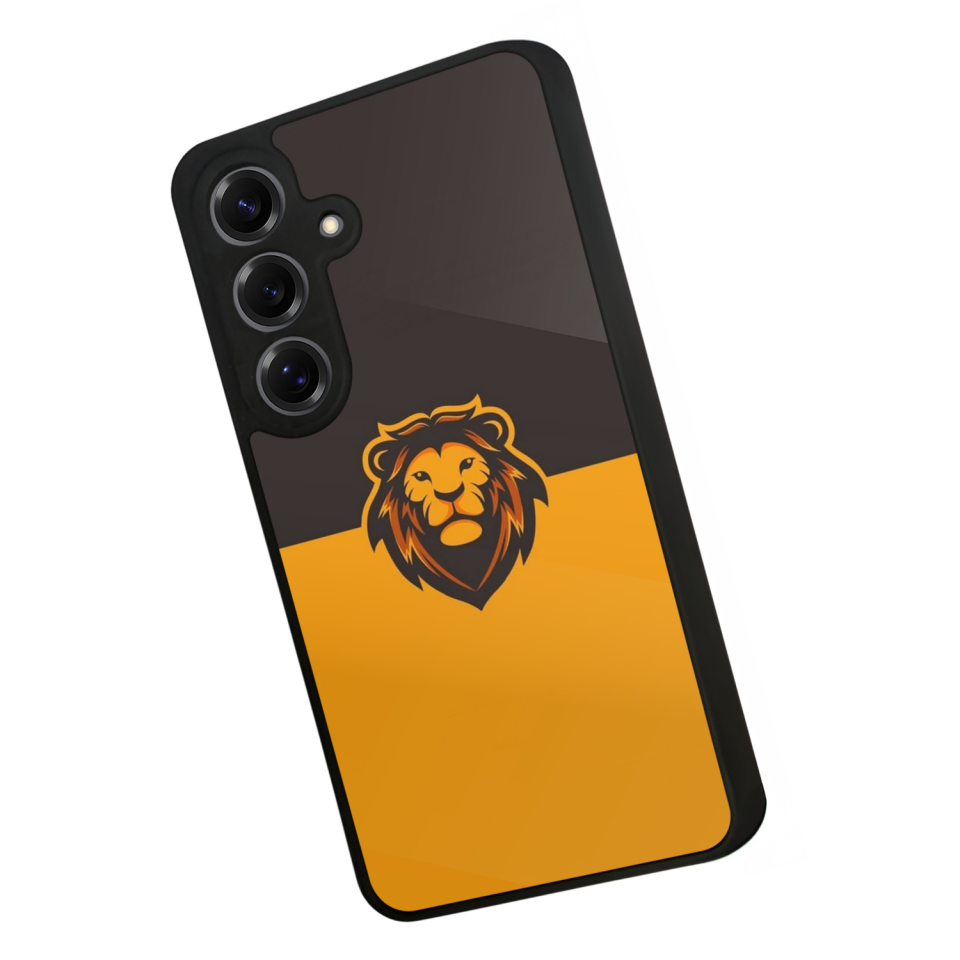 Samsung Galaxy S25 Uyumlu Aslan Tasarımlı Glossy Premium Kılıf