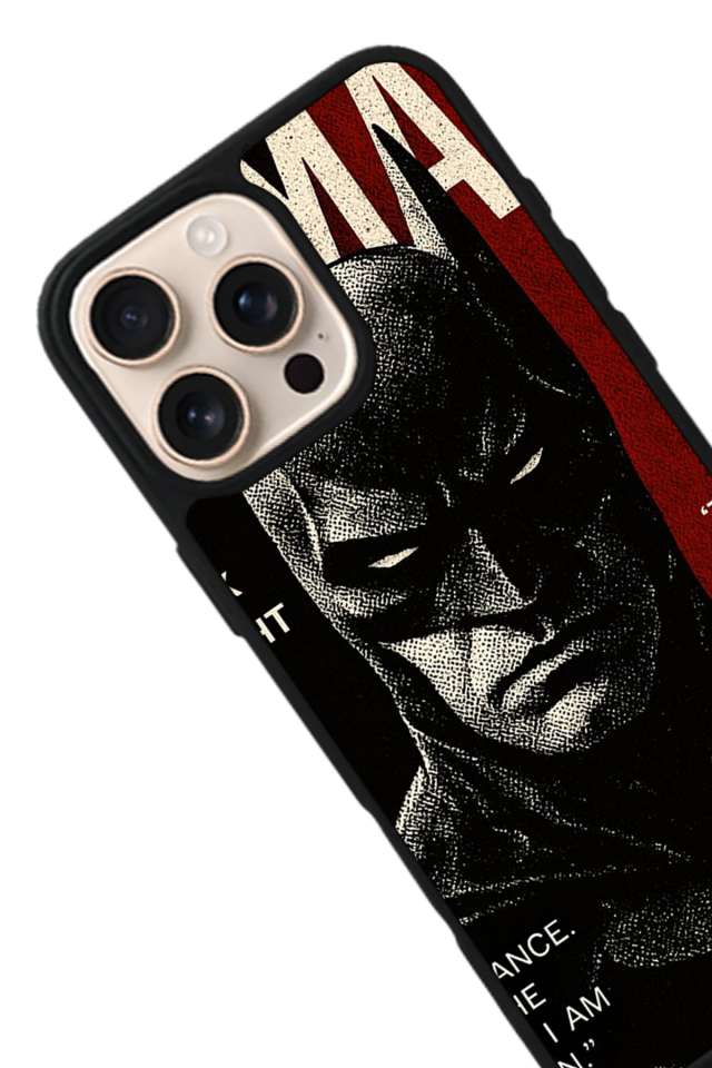 iPhone 16 Pro Uyumlu Batman Tasarımlı Glossy Premium Kılıf